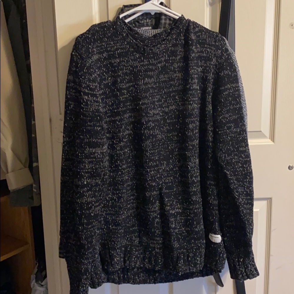 Marled black sweater